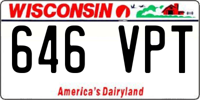 WI license plate 646VPT