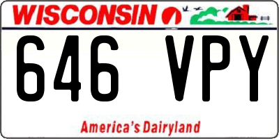 WI license plate 646VPY