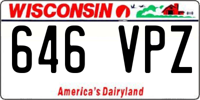 WI license plate 646VPZ
