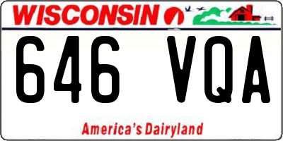 WI license plate 646VQA