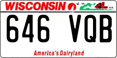 WI license plate 646VQB