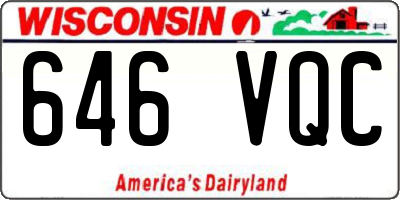 WI license plate 646VQC