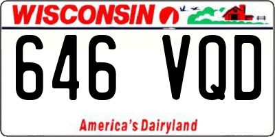 WI license plate 646VQD