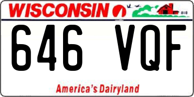 WI license plate 646VQF