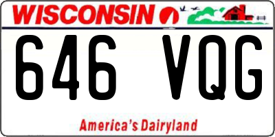 WI license plate 646VQG