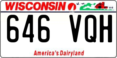 WI license plate 646VQH