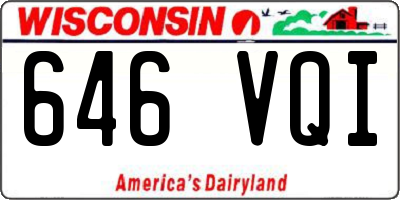 WI license plate 646VQI