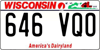 WI license plate 646VQO
