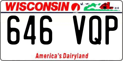 WI license plate 646VQP