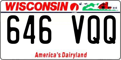 WI license plate 646VQQ