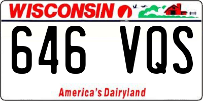 WI license plate 646VQS