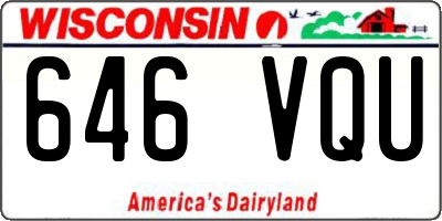 WI license plate 646VQU