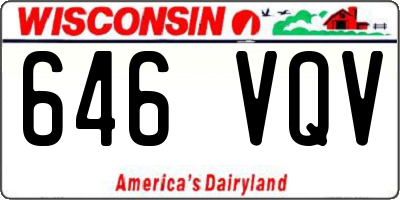 WI license plate 646VQV