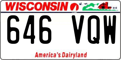 WI license plate 646VQW