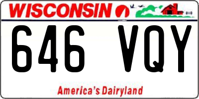 WI license plate 646VQY