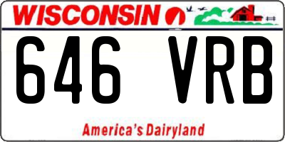WI license plate 646VRB