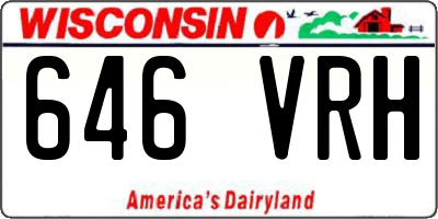 WI license plate 646VRH