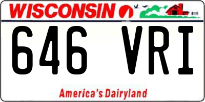 WI license plate 646VRI