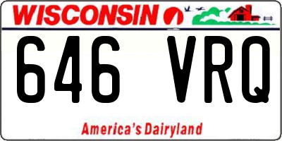 WI license plate 646VRQ