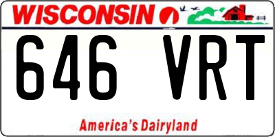 WI license plate 646VRT