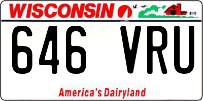 WI license plate 646VRU