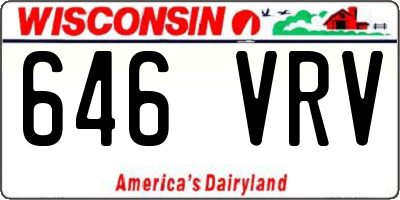 WI license plate 646VRV