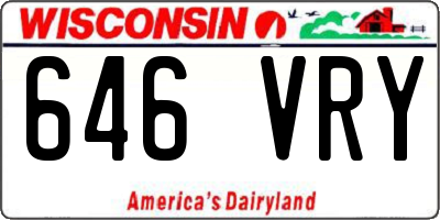 WI license plate 646VRY