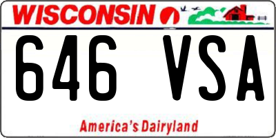 WI license plate 646VSA
