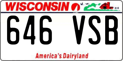 WI license plate 646VSB