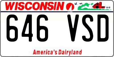 WI license plate 646VSD