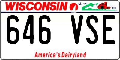 WI license plate 646VSE