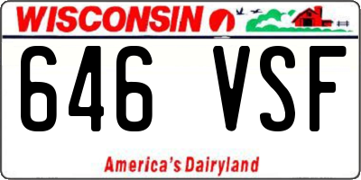 WI license plate 646VSF