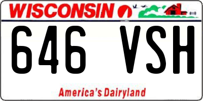WI license plate 646VSH