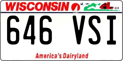 WI license plate 646VSI