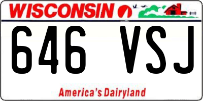WI license plate 646VSJ