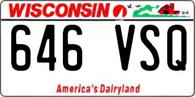 WI license plate 646VSQ