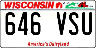WI license plate 646VSU