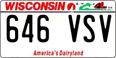 WI license plate 646VSV