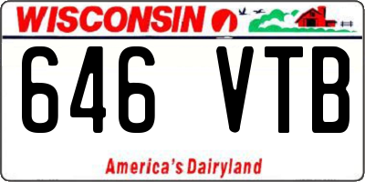 WI license plate 646VTB
