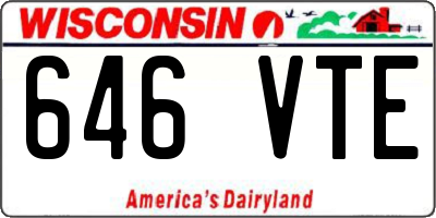 WI license plate 646VTE