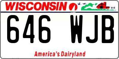WI license plate 646WJB