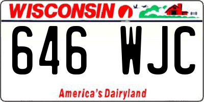 WI license plate 646WJC