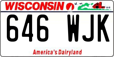 WI license plate 646WJK