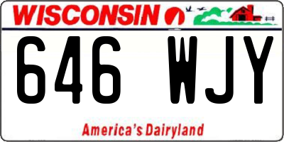 WI license plate 646WJY