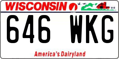 WI license plate 646WKG