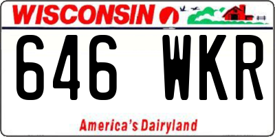 WI license plate 646WKR