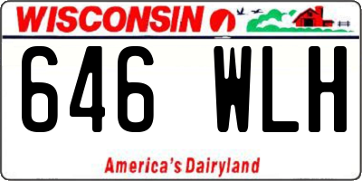 WI license plate 646WLH