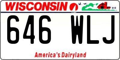 WI license plate 646WLJ