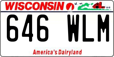 WI license plate 646WLM