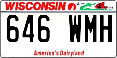 WI license plate 646WMH